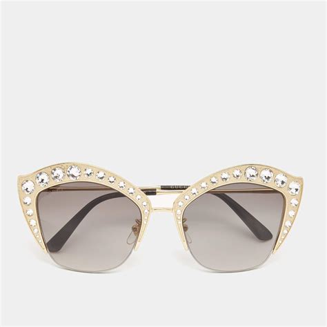 gucci cat eye embellished sunglasses|best designer cat eye sunglasses.